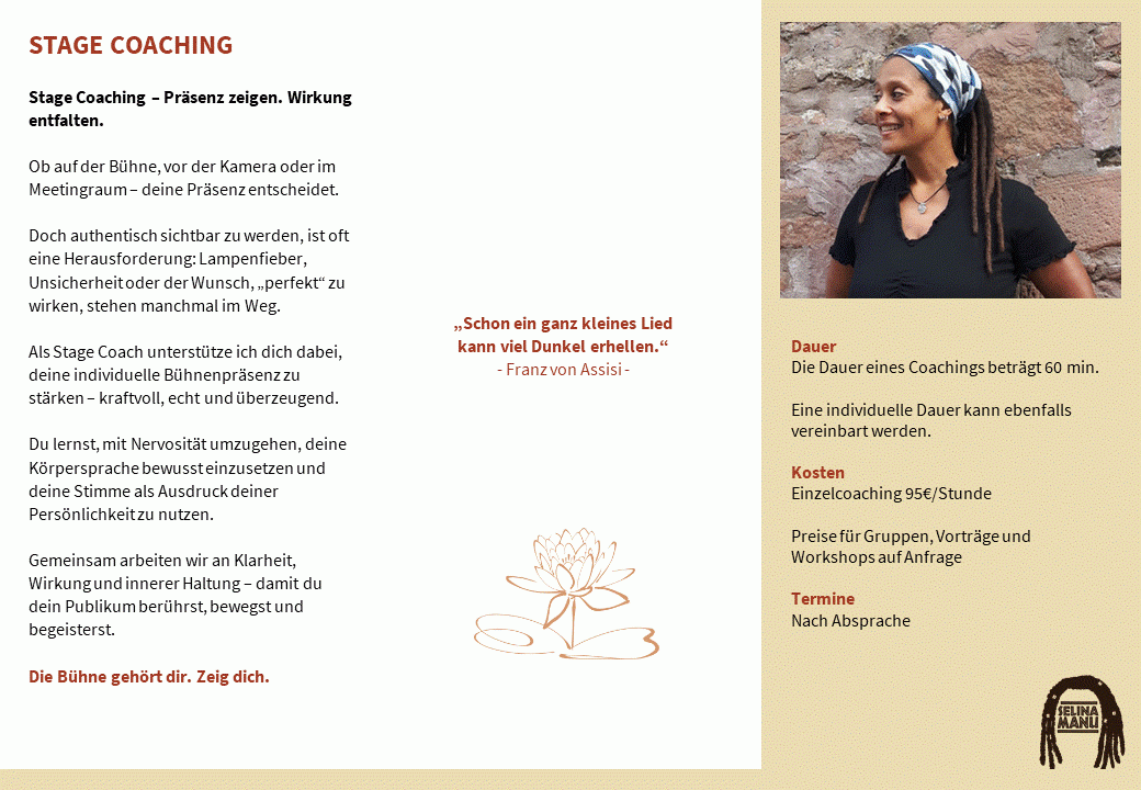 Selina Manu - Flyer Stage Coaching