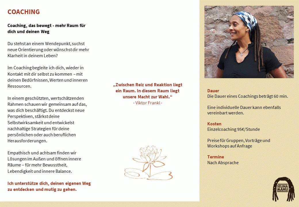 Selina Manu - Flyer Coaching